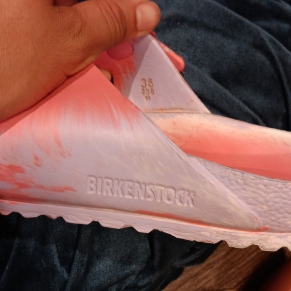 Birkenstock Pink and White Sandals Size 36 Usa 6 - Picture 5 of 5